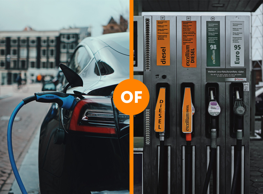 Opladen aan de laadpaal of tanken in het tankstation?