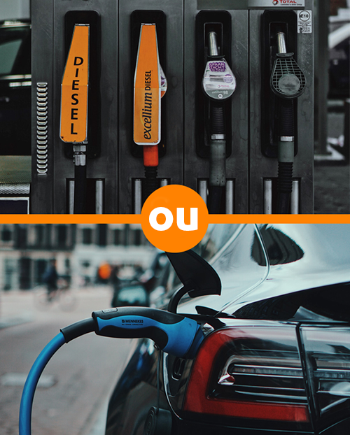 Faire le plein à une station-service ou recharger la voiture à la station de recharge ? 